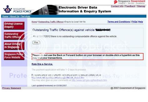 Outstanding Traffic Offence Login .